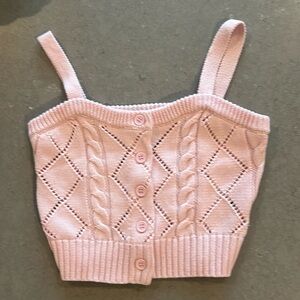 Katie J NYC baby pink Claire sweater cami